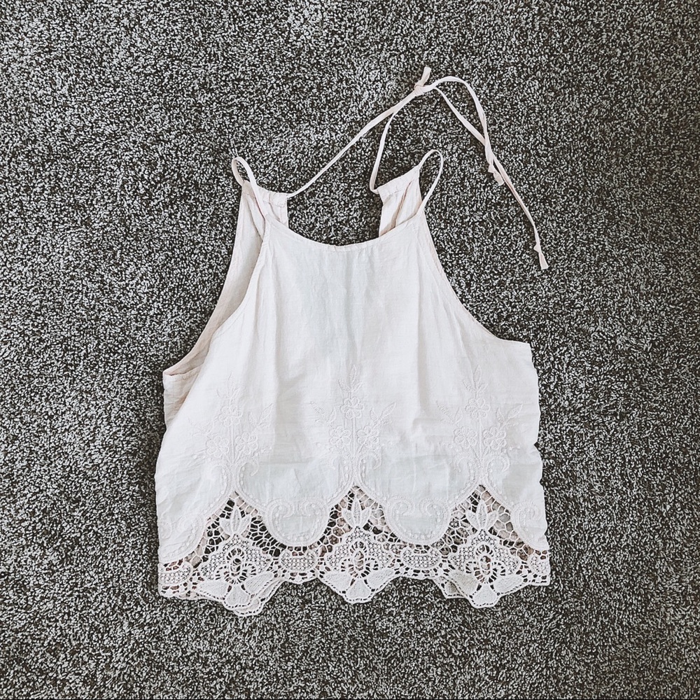 Baby Pink Crotchet Top